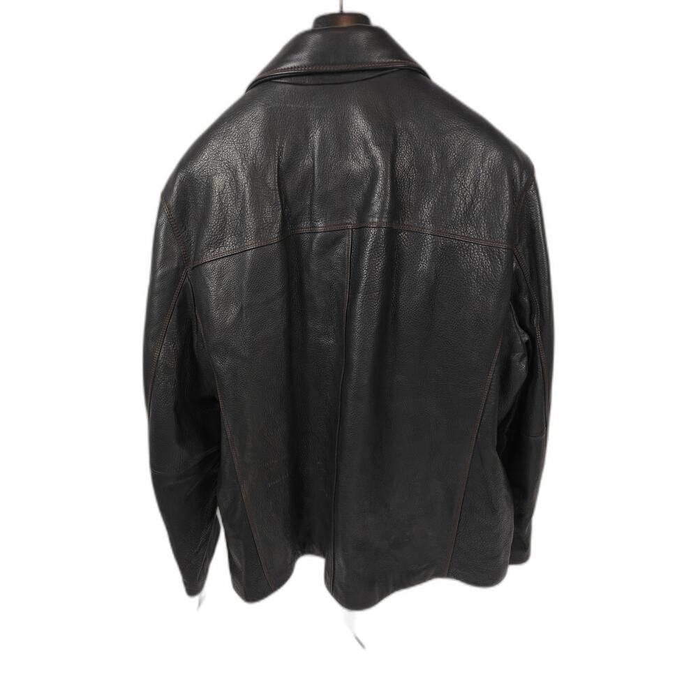 Mens Marc New York Leather Jacket Black 4XLT - Picture 4 of 11